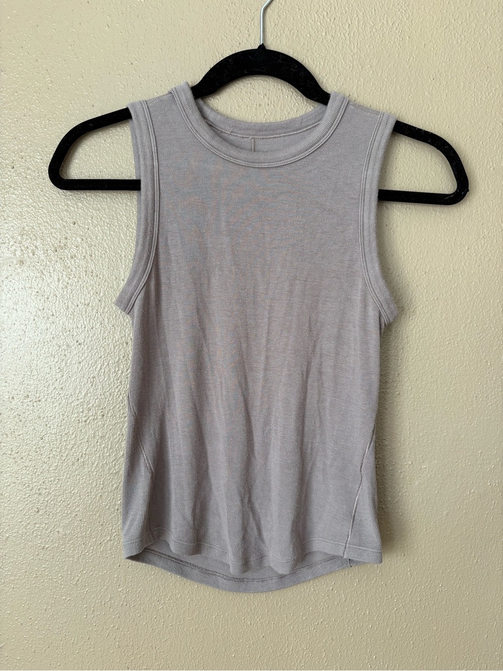lululemon athletica Taupe Ribbed Crewneck Tank